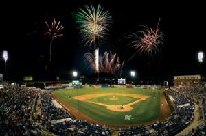 Baseball and fireworks