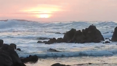 ocean waves crashing